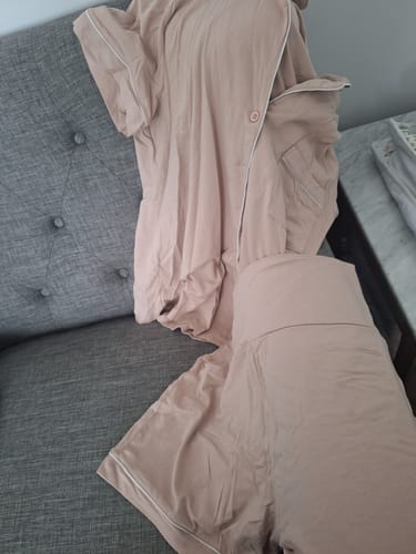 Customer photo review of Larah Maternity and Nursing Pyjama Set in Nude Pink