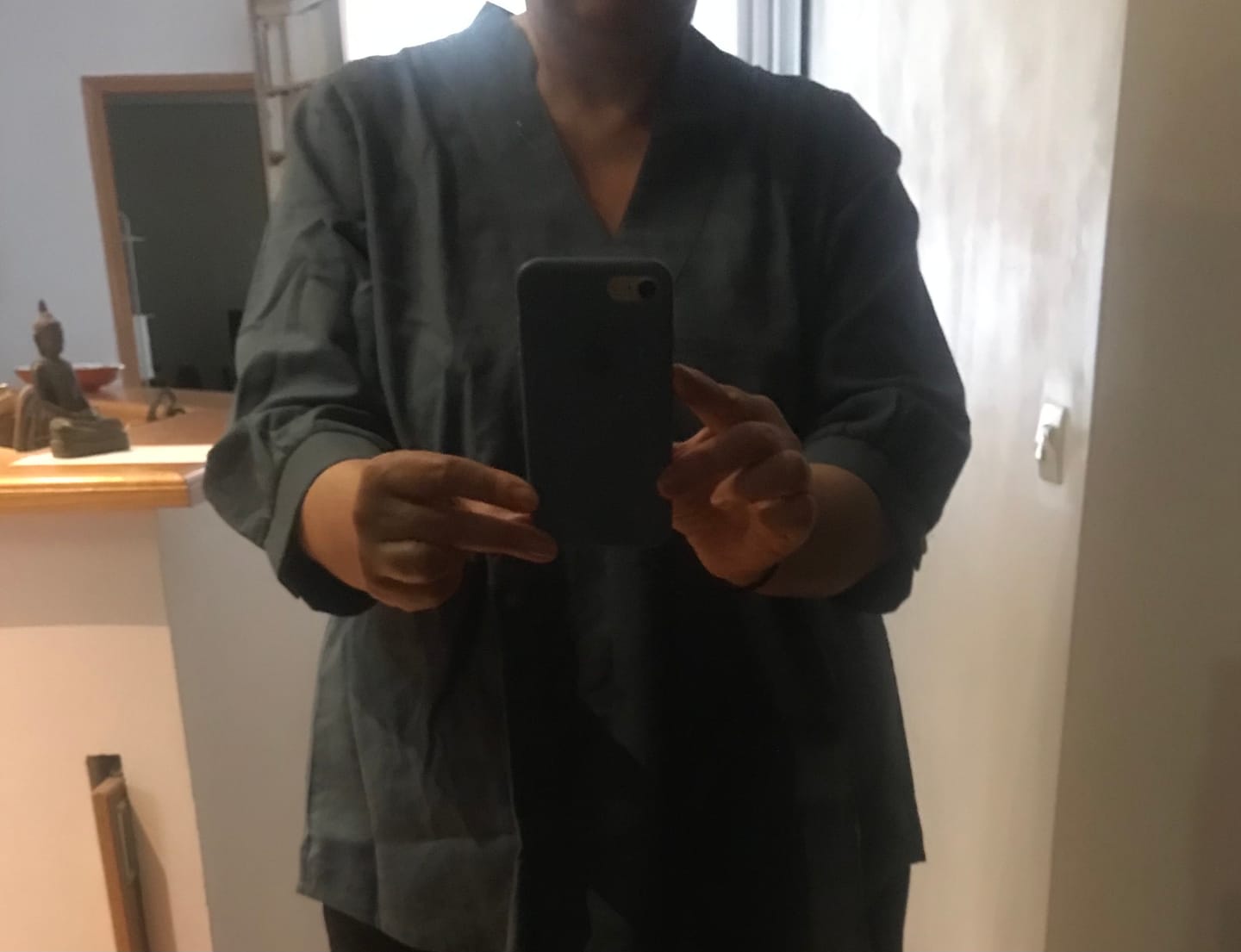 Customer photo review of Blouse Isabeau - lin bleu navy