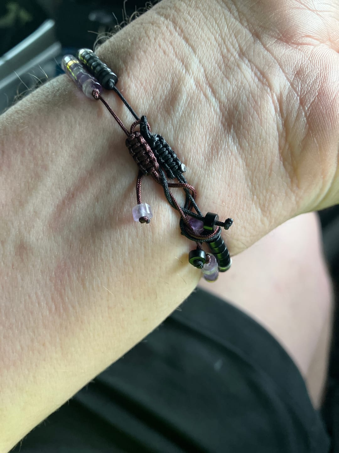 Customer photo review of Olivenorma 2.4mm Natural Stone Roller Beads Braided Bracelet