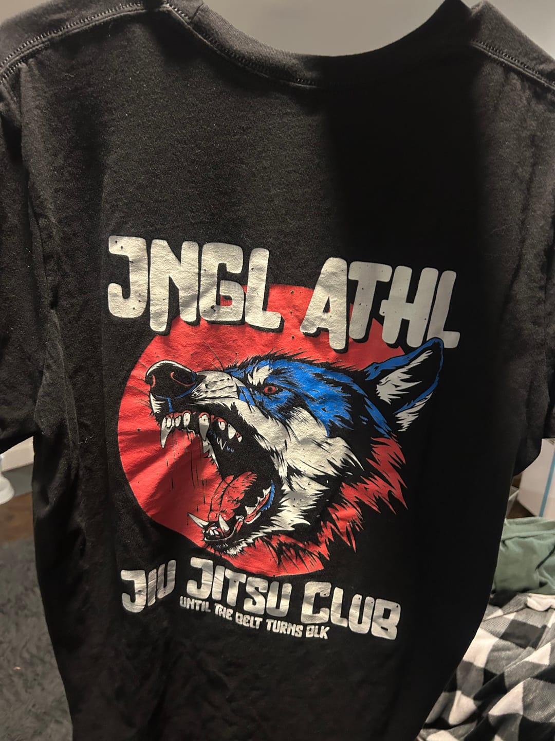 Customer photo review of Wolf Pack Jiu Jitsu Club - T-Shirt