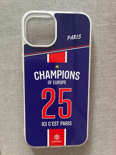 Customer photo review of Coque foot PARIS SG PSG COLLECTOR CHAMPIONS D'EUROPE CHAMPIONS LEAGUE 2025 - TEAMCOQUES