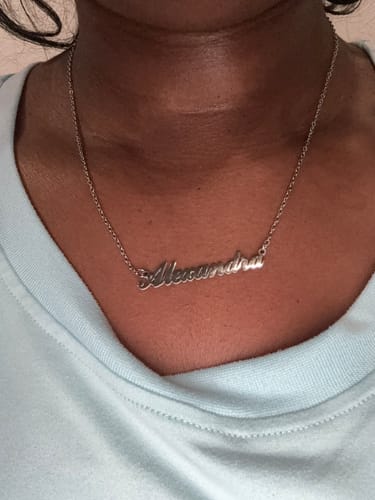 Customer photo review of Personalized Name Necklace