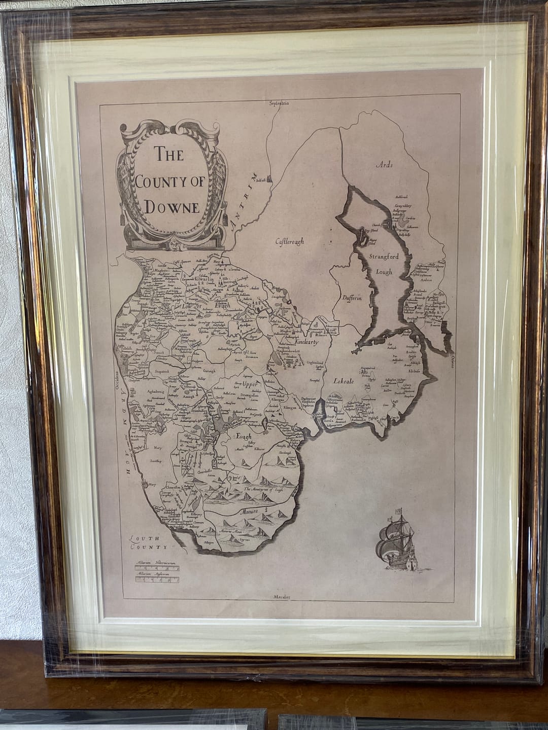 Customer photo review of Old Map of County Down by Petty, 1685: Bangor, Donaghadee, Hillsborough, Mourne Mountains, Tollymore