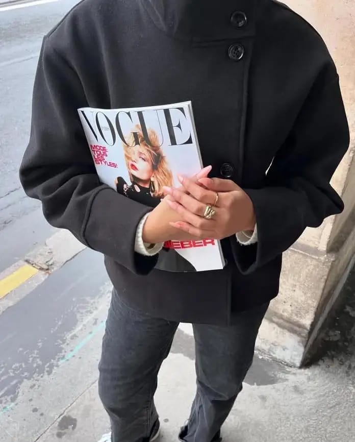 Customer photo review of Rosalia Elegant Lady Women's Jacket with Stand Collar for Autumn Style