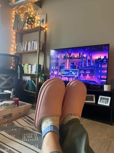 Customer photo review of The Snuggi Slippers (Unisex)