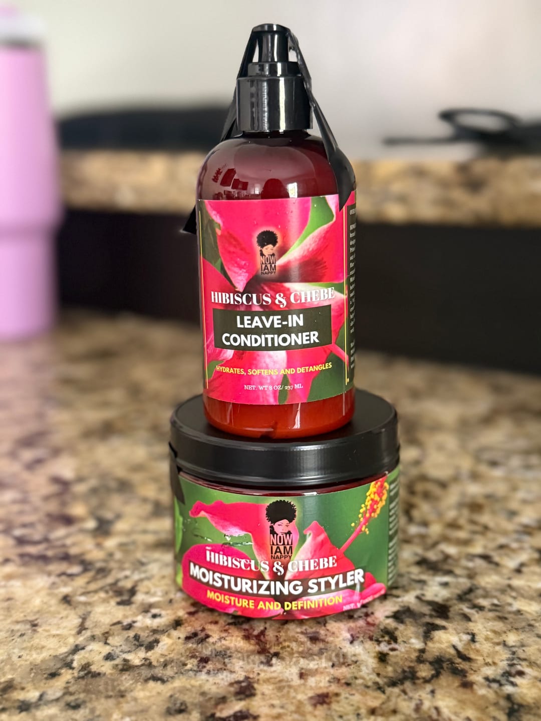Customer photo review of Hibiscus and Chebe Moisturizing Bundle