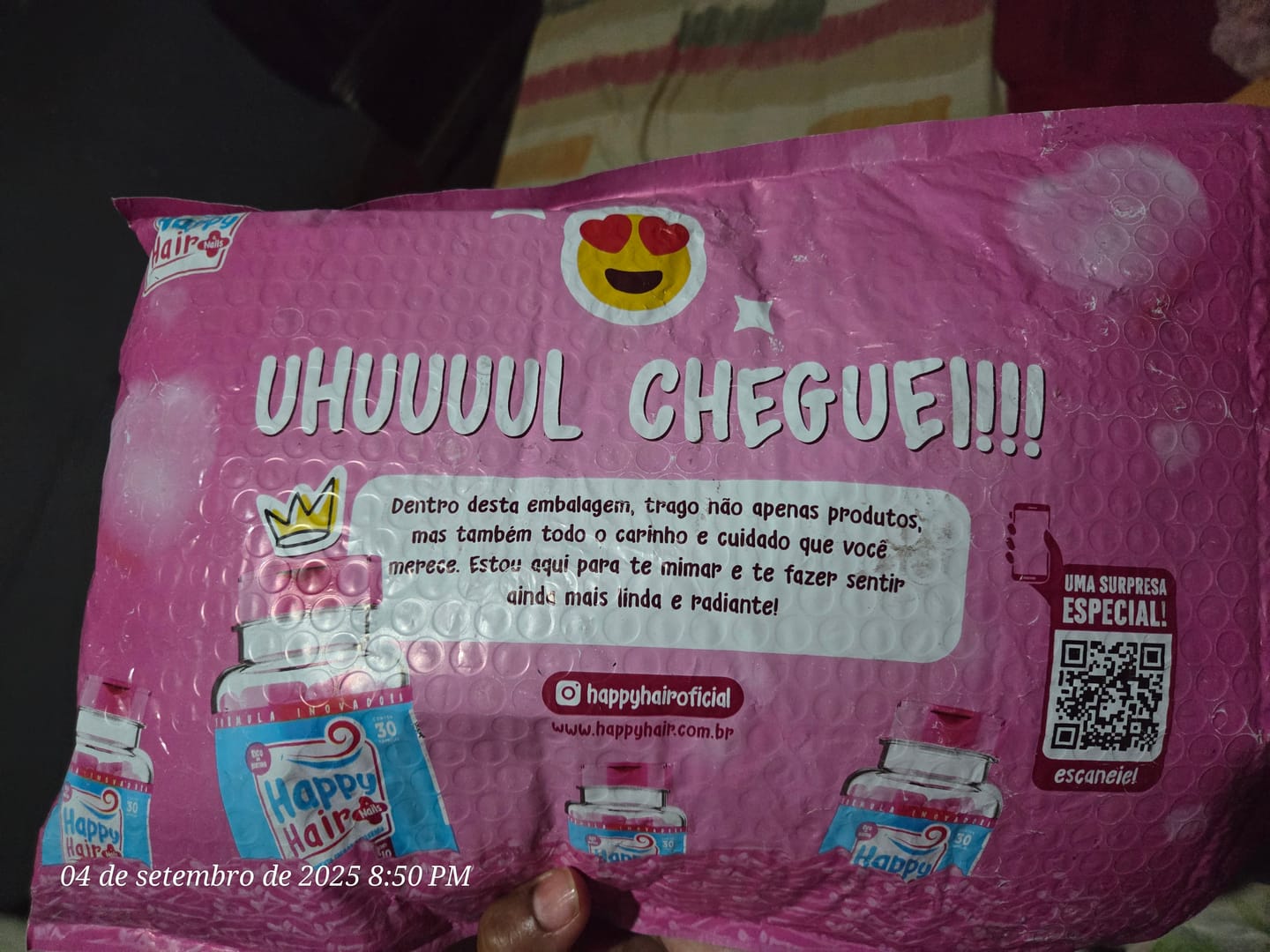Customer photo review of Melatonina Happy Sleep 2 Potes