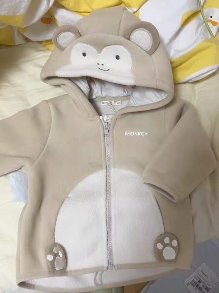 Customer photo review of Dave&Bella Girls/Boys Autumn Zoo Series Warm Playful Fleece Jacket Coat