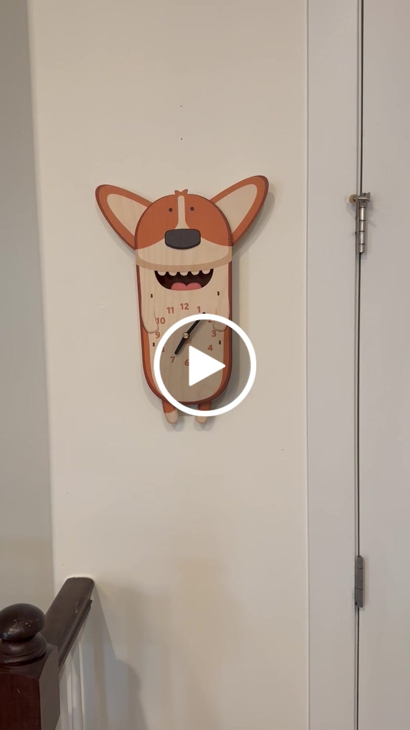 Customer video review of Butters the Corgi Pendulum Clock