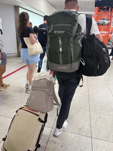 Customer photo review of Blast 43L Roller Backpack