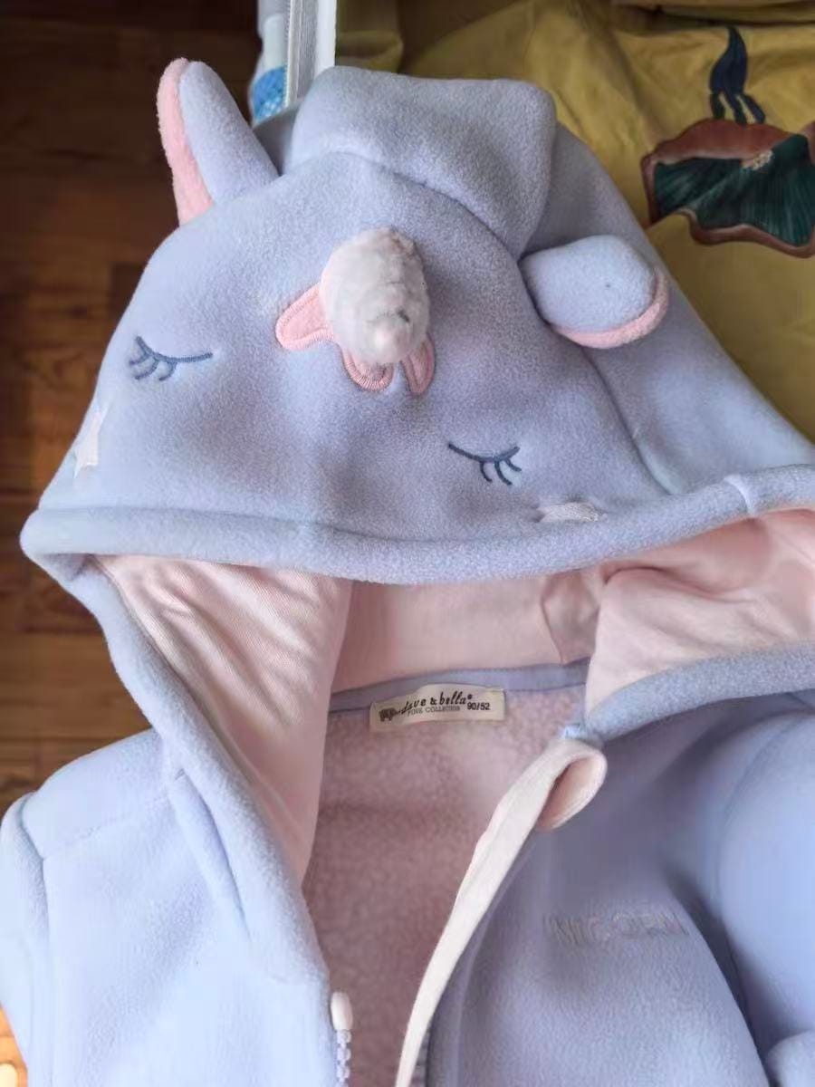 Customer photo review of Dave&Bella Girls/Boys Autumn Zoo Series Warm Playful Fleece Jacket Coat