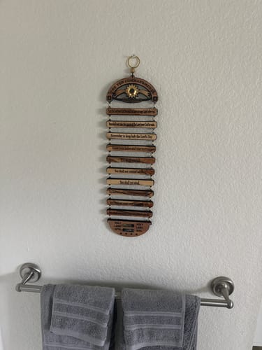 Customer photo review of NEW* Ten Commandments from the Holy Land Wall Hanging