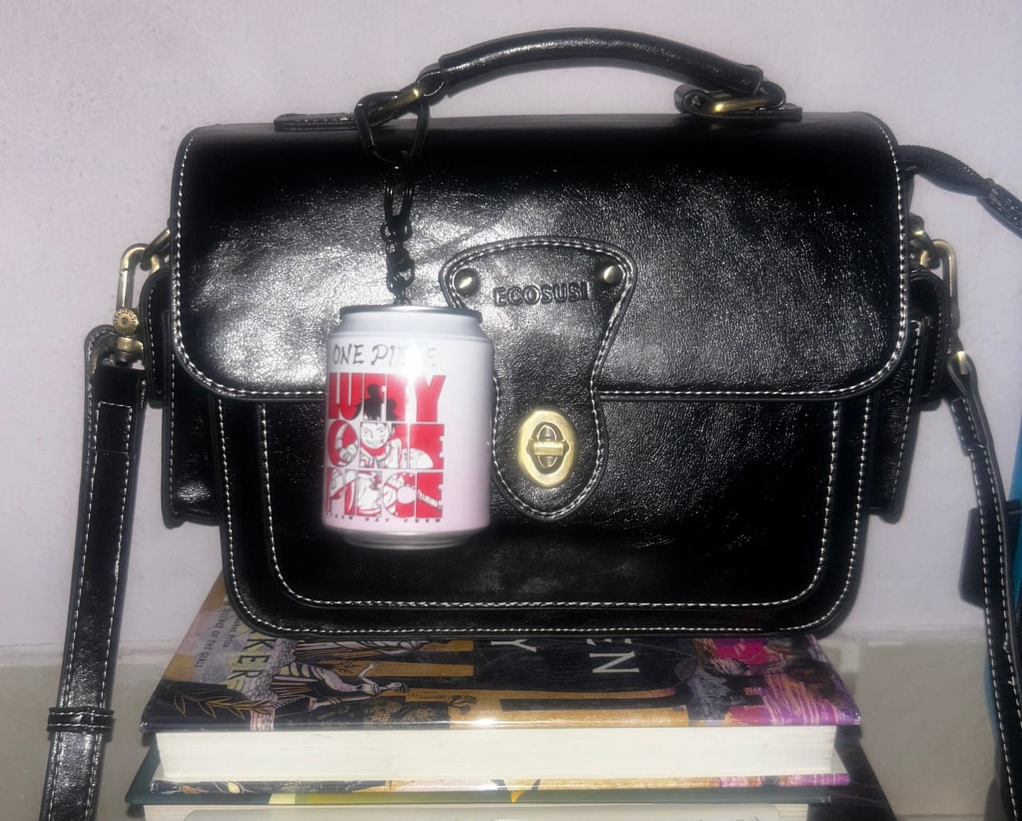 Customer photo review of Alison Vintage Vegan Leather Crossbody Bag
