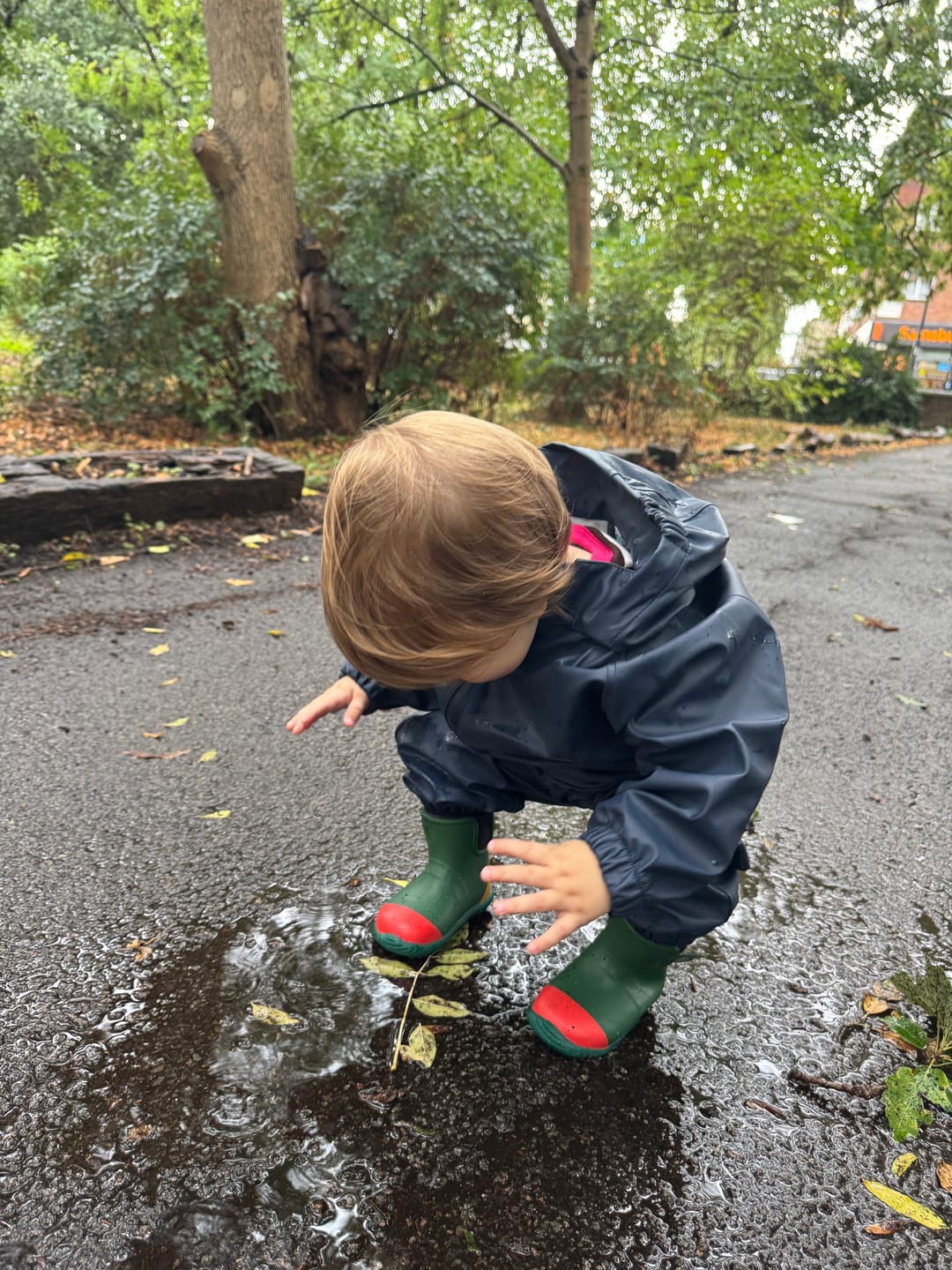 Customer photo review of Colour Block Ankle Wellington Fair Rubber Natural Waterproof Boots