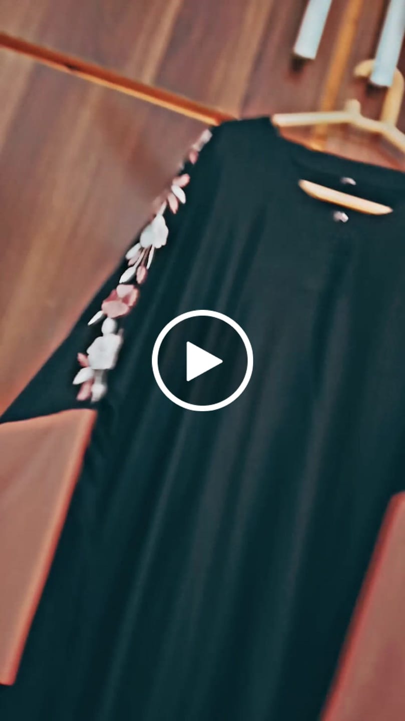Customer video review of Embellished Sleeves Abaya - BLACK