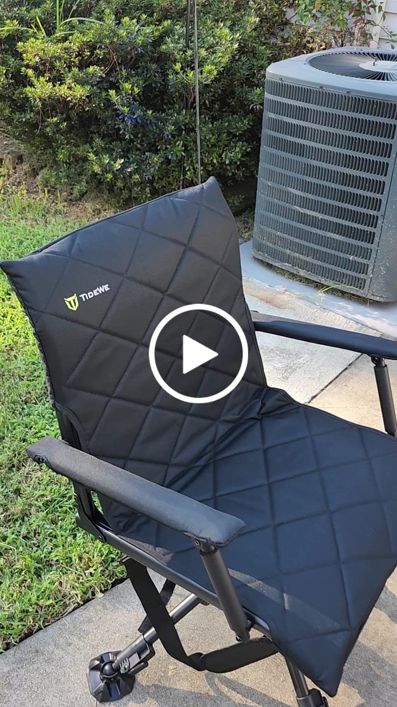 Customer video review of Hunting Chair Adjustable Height 360°  Swivel Blind Chair With Armrests