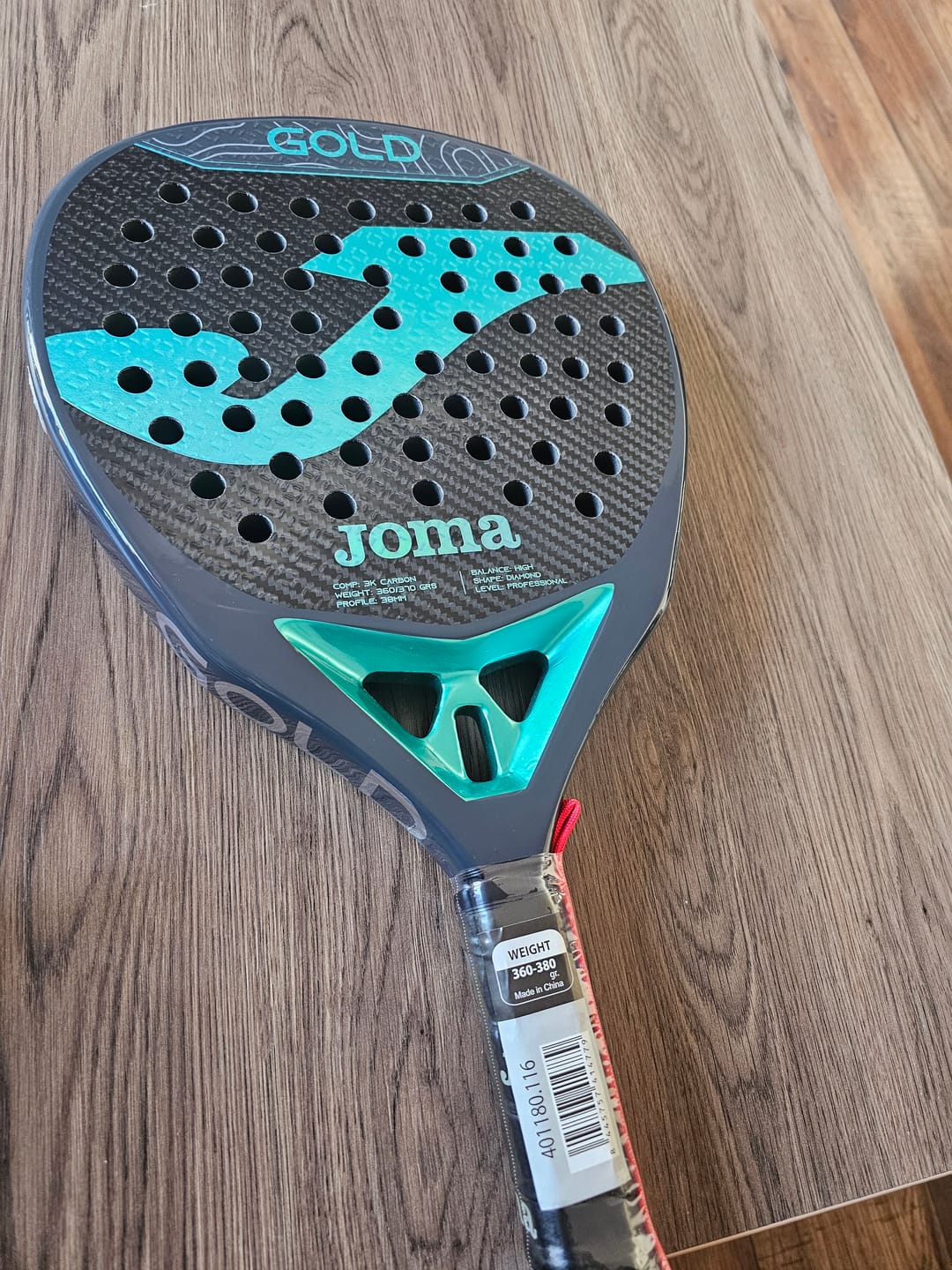 Customer photo review of Pala Padel Joma Gold Negro Turquesa