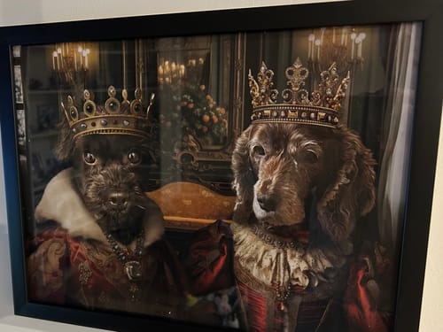 Customer photo review of The Royal Couple - Custom Pet Portrait