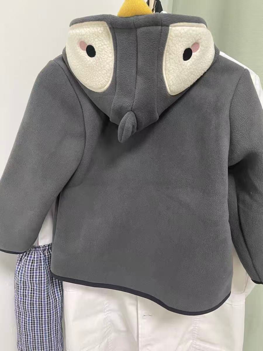 Customer photo review of Dave&Bella Girls/Boys Autumn Zoo Series Warm Playful Fleece Jacket Coat