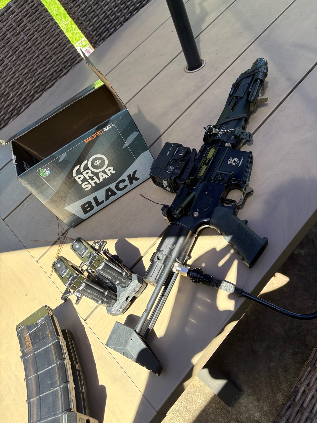Customer photo review of PROSHAR BLACK .68 CALIBER PAINTBALLS