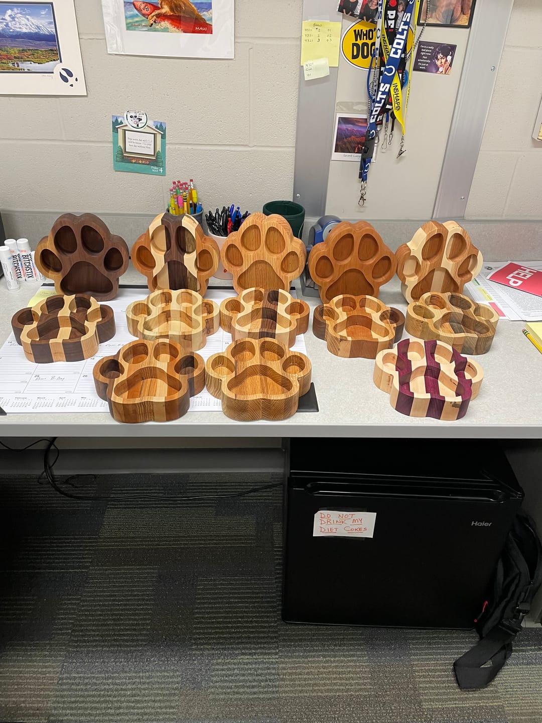 Customer photo review of Dog Paw Print Tray / Inlay Acrylic Router Template
