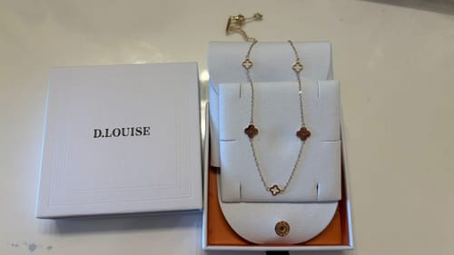 Customer photo review of Multi Clover Necklace