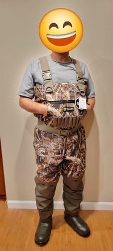 Customer photo review of FLASH SALE AquaWade Duck Waterfowl Hunting Breathable Chest Waders