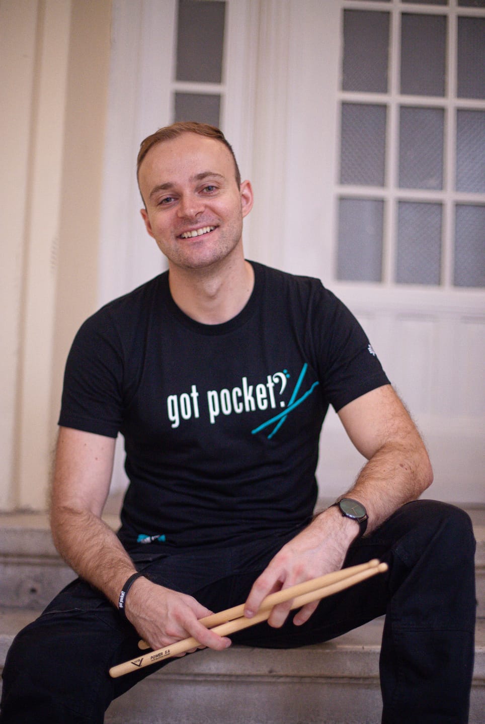 Customer photo review of Groove T-shirt (Black/Aqua)