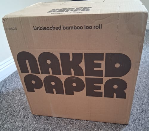 Customer photo review of Unbleached Bamboo Toilet Paper