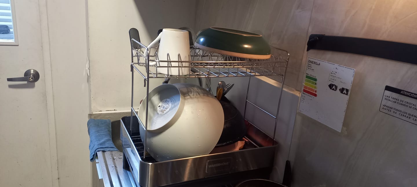 Customer photo review of Escurridor De Platos Inoxidable De 2 Niveles Organizador De Cocina