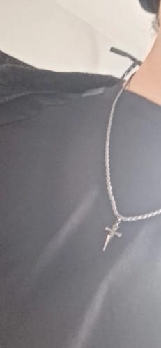 Customer photo review of Judgement Chain Inspired Necklace – Premium Stainless Steel Pendant