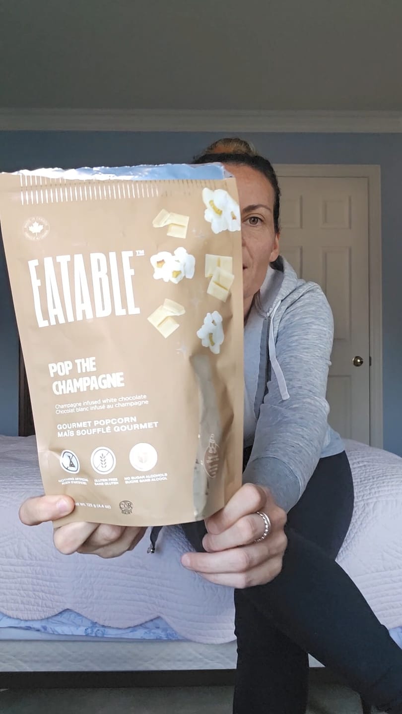 Customer photo review of Pop the Champagne (125g) - White Chocolate "Popping" Kettle Corn