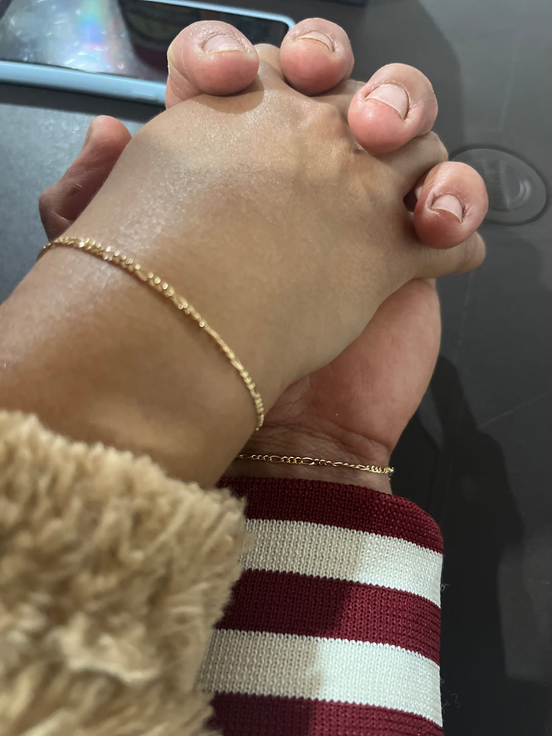 Customer photo review of Pulseras Figaro en Oro laminado 18k Para Pareja