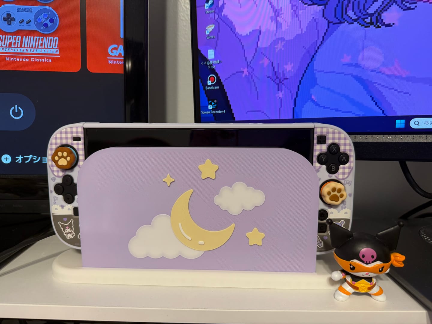 Customer photo review of Dreamy Dock Cover for Nintendo Switch 2 – Original Faceplate Design