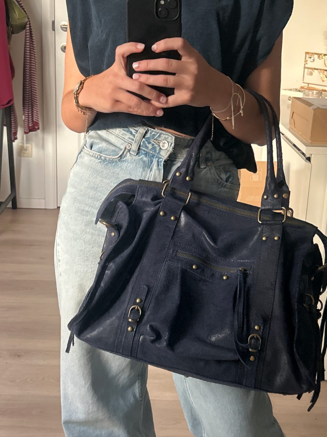 Customer photo review of It girl bag navy