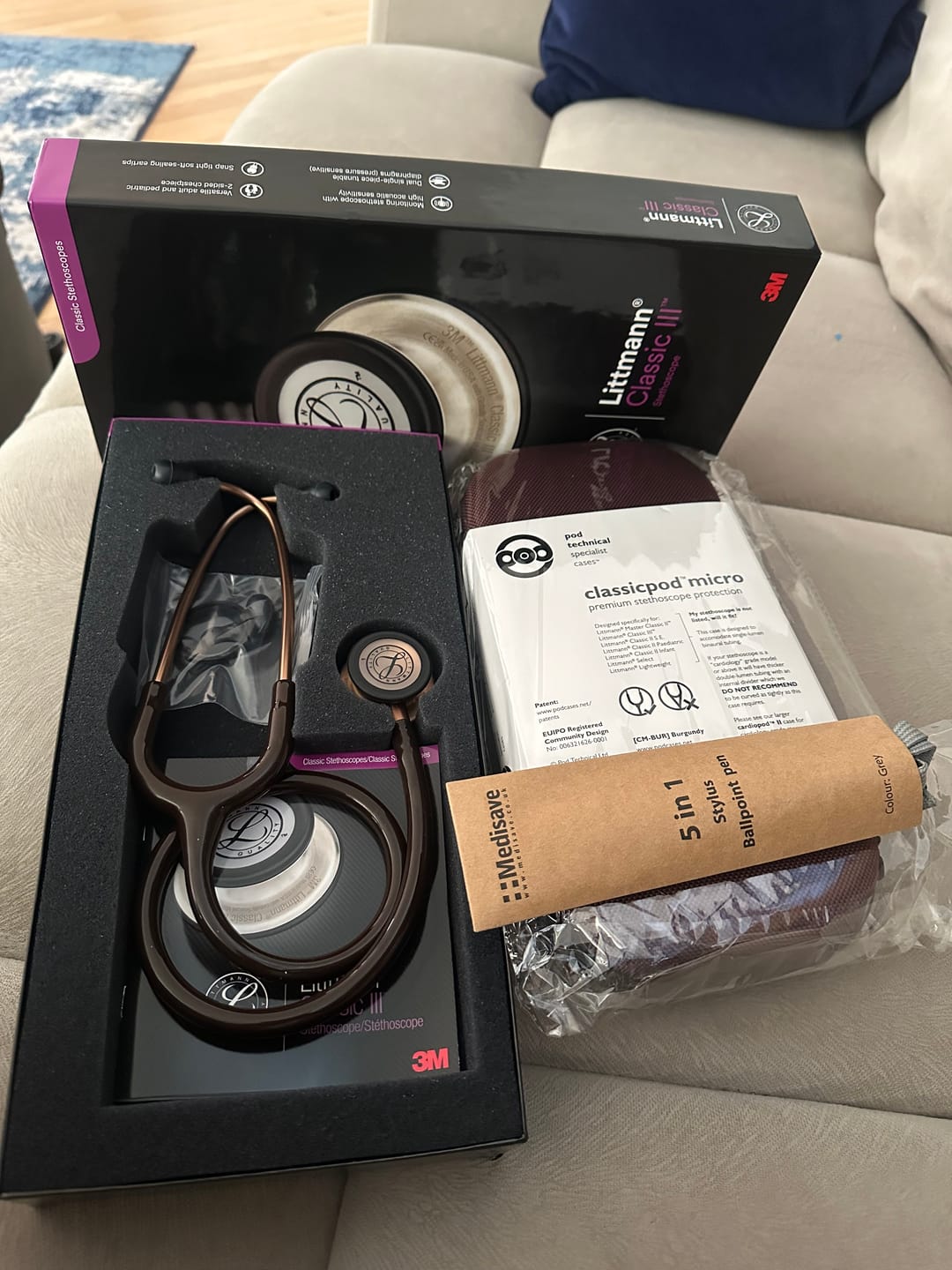 Customer photo review of Littmann Classic III Monitoring Stethoscope: Chocolate & Copper 5809