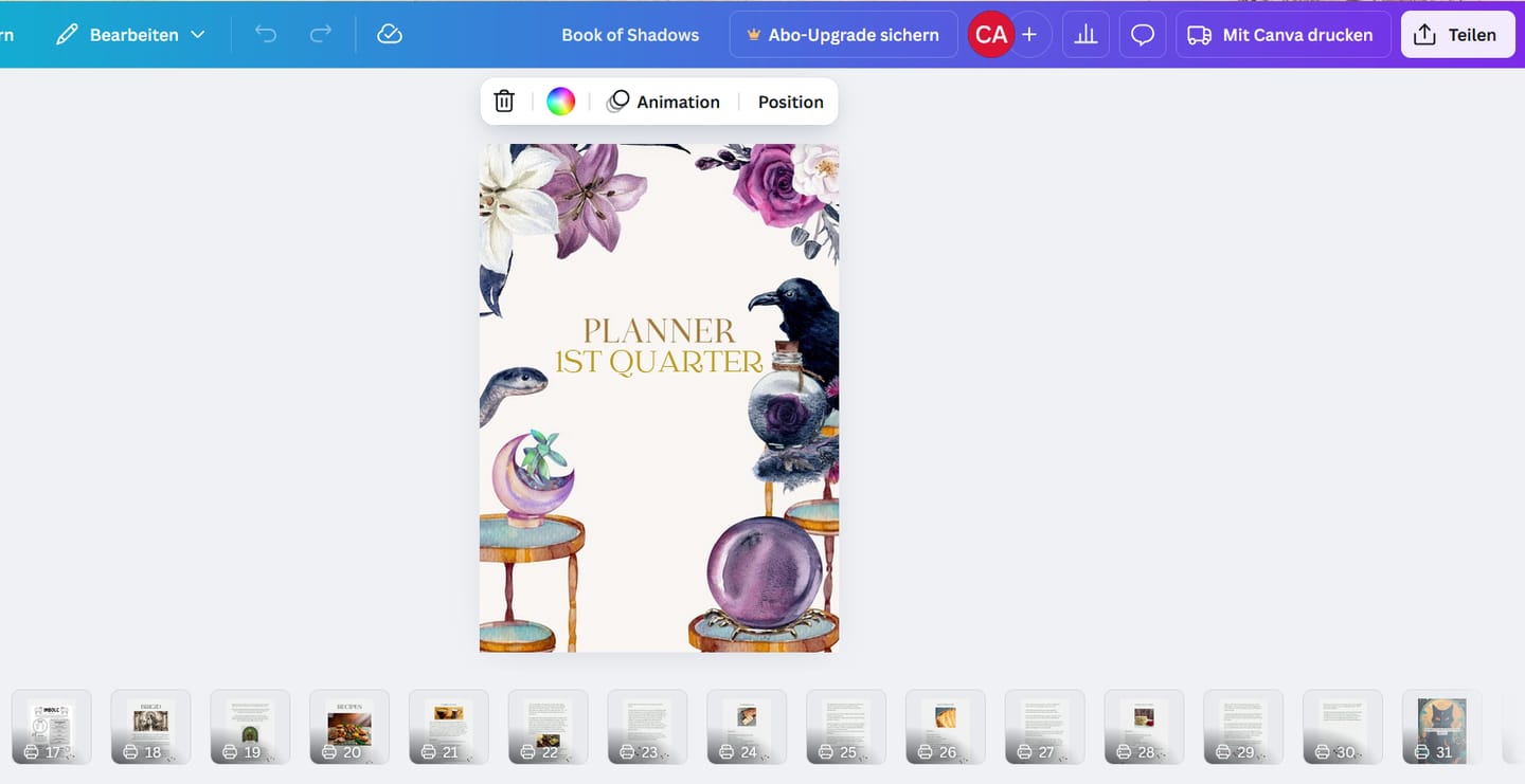 Customer photo review of Undated Daily Witchy Planner