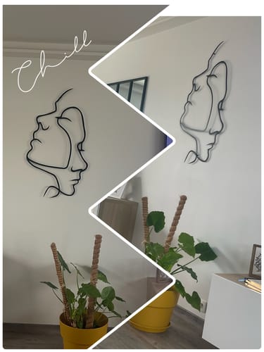 Customer photo review of Décoration Murale en Métal - Deux Visages