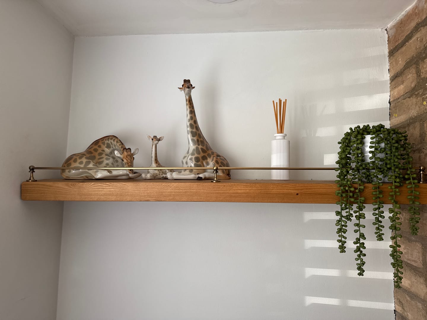 Customer photo review of Victorian Gallery Shelf Rail | Aged Brass