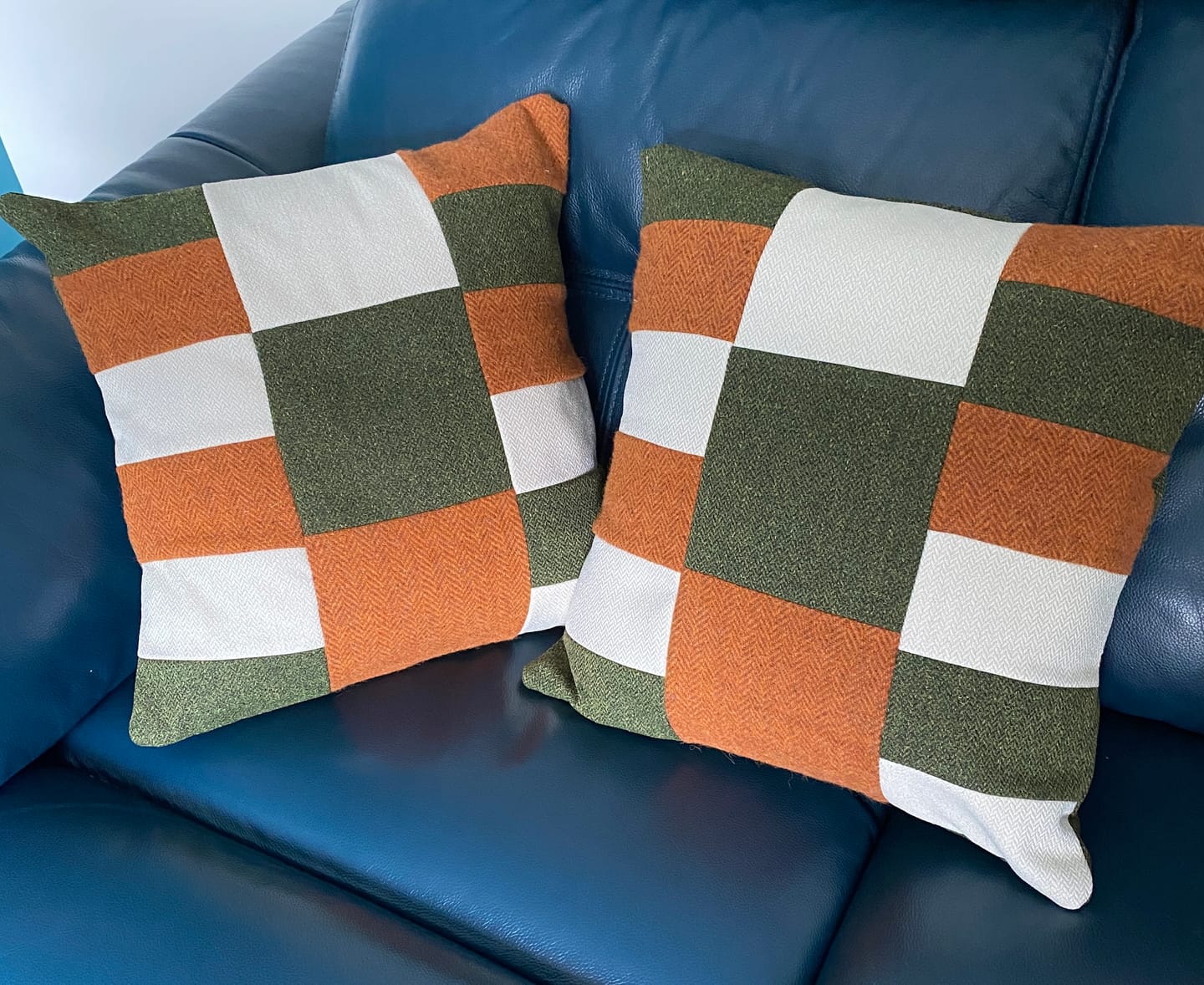 Customer photo review of Herringbone Tweed Upholstery Fabric