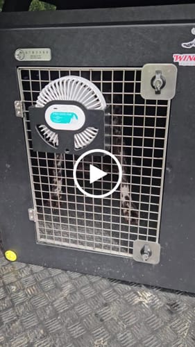 Customer video review of Pro-Cool Rechargeable Dog Crate Fan