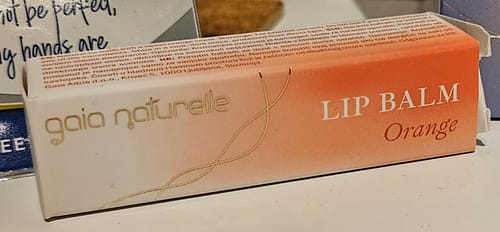 Customer photo review of Orange Lip Balm