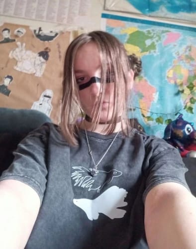 Customer photo review of JJK Anime Graphic T-Shirt – Vintage Cotton Oversized Washed Tee