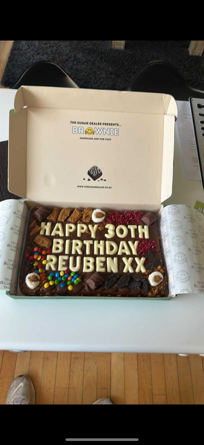 Customer photo review of Mega custom message loaded brownie