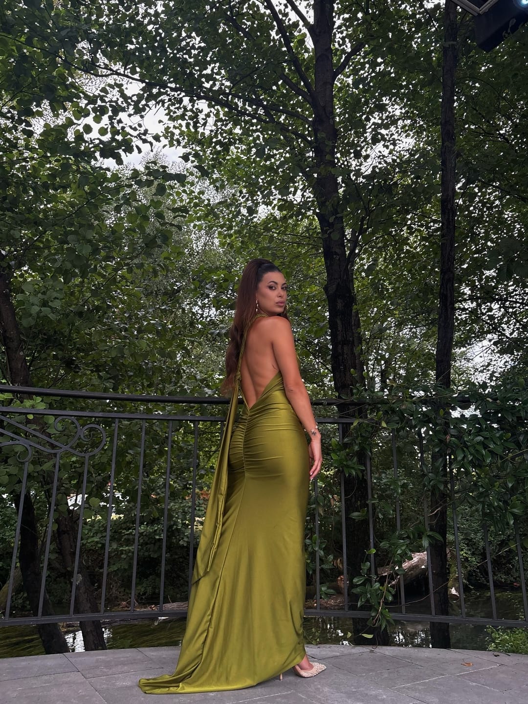 Customer photo review of AYA DRESS PISTACHIO