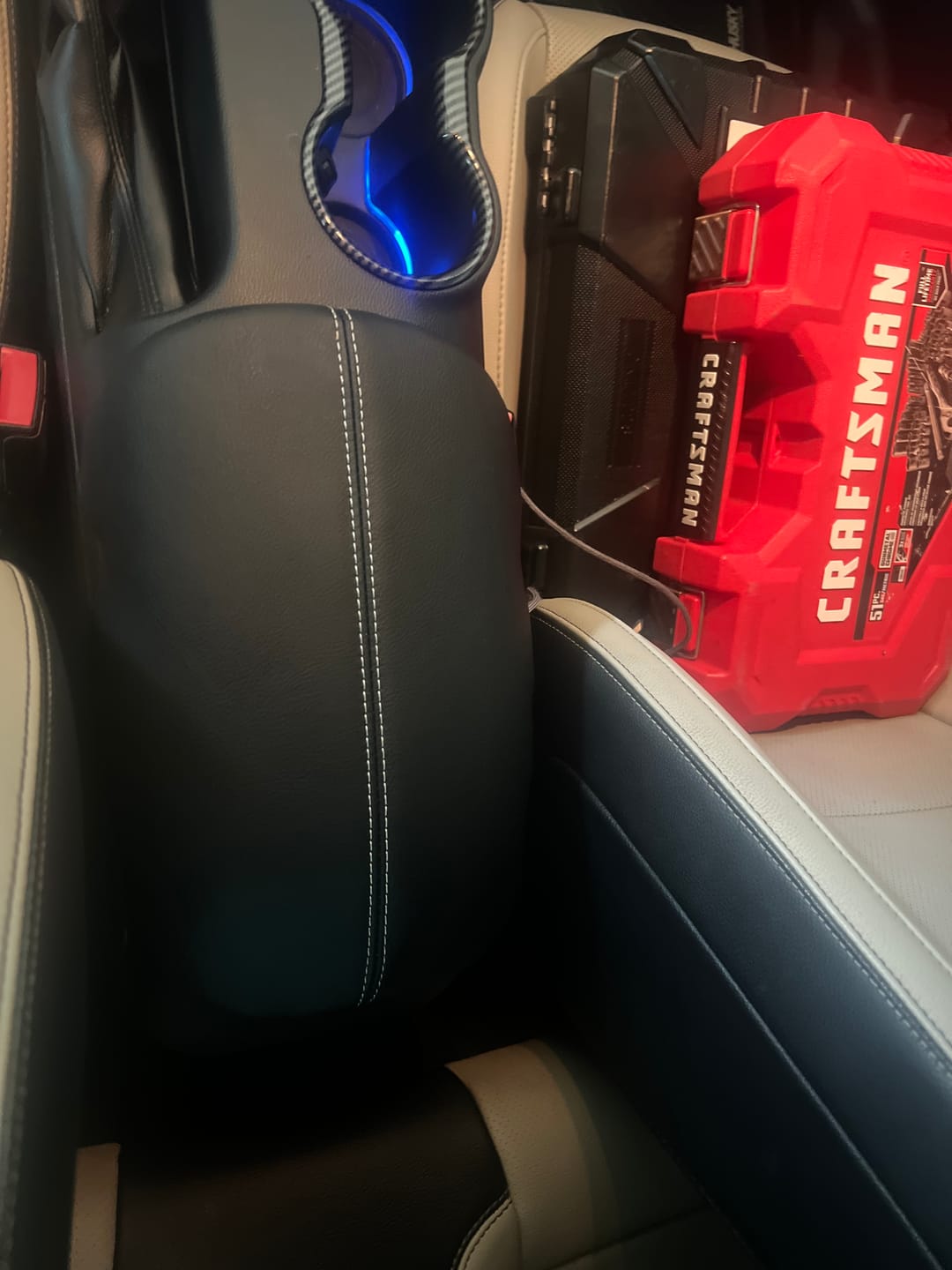 Customer photo review of 2015+ Ford Mustang Center Console Lid Armrest Cover