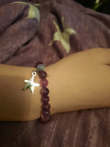 Customer photo review of »Don’t Panic - angstfrei« Armband aus echtem Lavendelachat