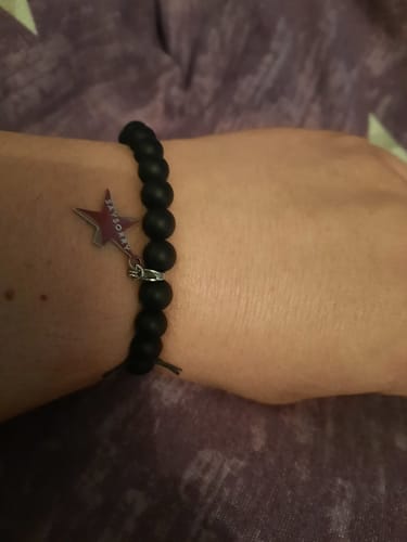 Customer photo review of »Seelen-Balance« Armband aus echten Onyx-Perlen
