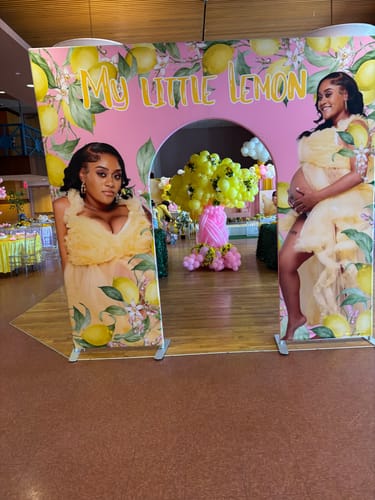 Customer photo review of 10x9ft Wedding Party Flower Arch Frame Welcome Stand Door