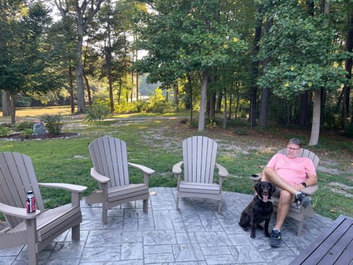 Customer photo review of Set of 4 Adirondack Chairs Original King Size